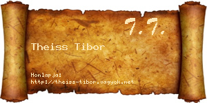 Theiss Tibor névjegykártya